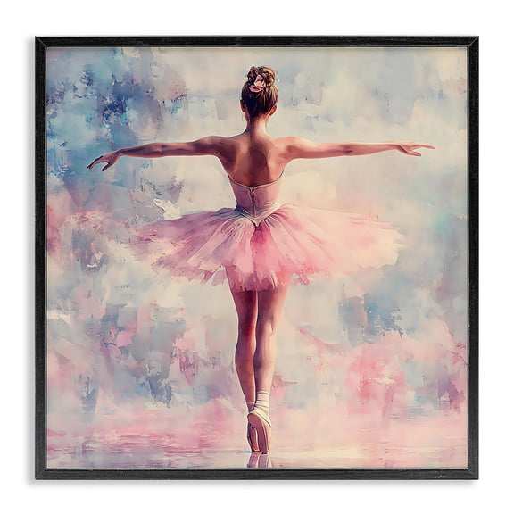 Stupell Industries Eclectic Elegant Ballet Dancer in Motion Black Framed Giclee Art, 12 x 12, by Creative Studio