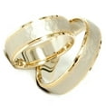 thumbnail image 2 of Pompeii3 14K Gold Matching Two Tone Hammered Wedding Ring Set, 2 of 3