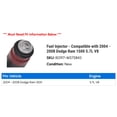 thumbnail image 2 of Fuel Injector - Compatible with 2004 - 2008 Dodge Ram 1500 5.7L V8 2005 2006 2007, 2 of 2