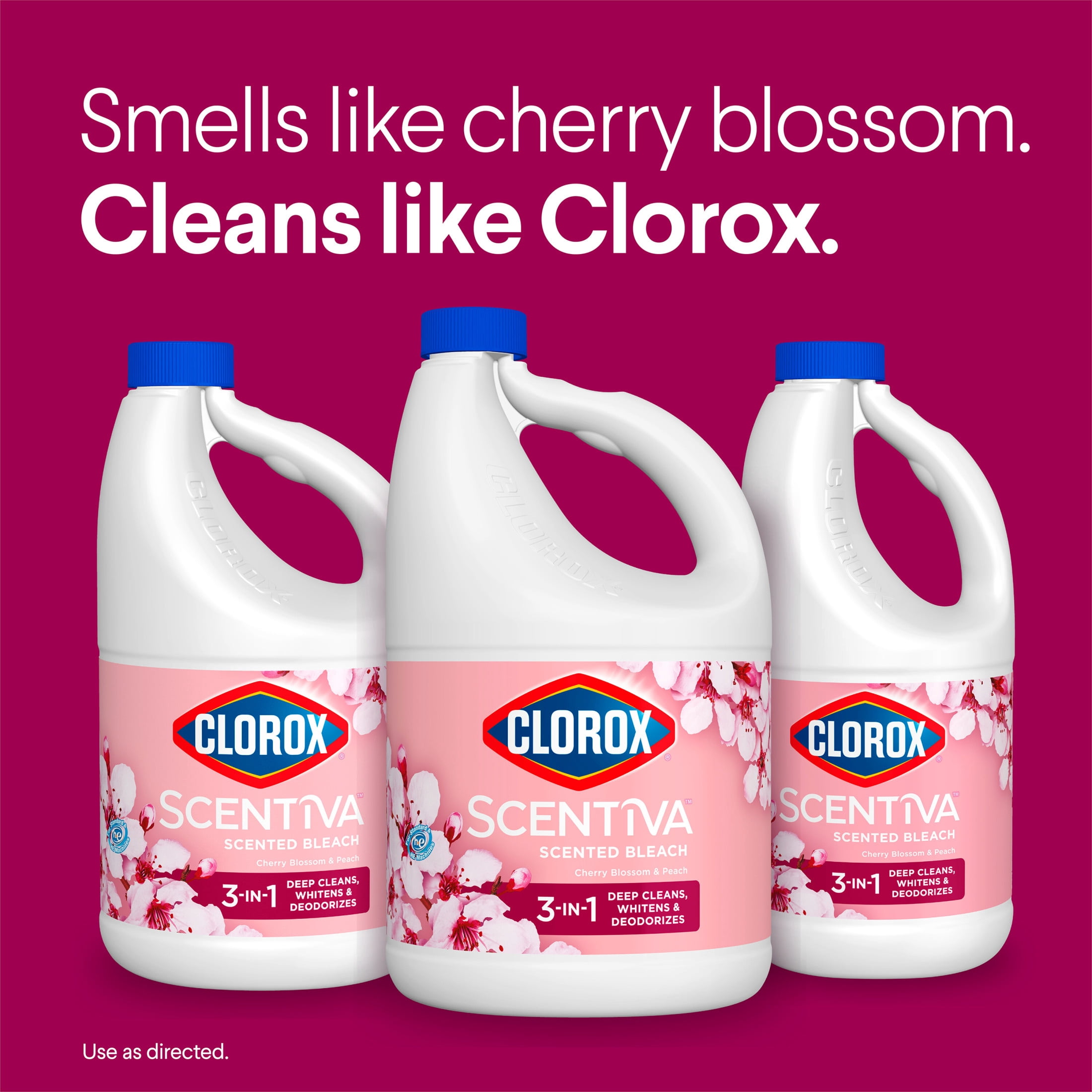 Clorox Scentiva Scented Bleach, Cherry Blossom and Peach, 121 fl oz