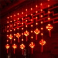 thumbnail image 1 of Cortina de luces de linterna LED, linterna roja luminosa, cadena de linternas, Festival de Primavera, luces decorativas festivas para el Festival de los Faroles., 1 of 1