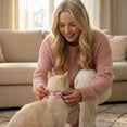 thumbnail image 6 of Cat Gps Tracker Collar, Reflective Cat Collar, Cat Collar Breakaway, 8-12 in Adjustable, Nylon Webbing, Pink, 1 Pc, 6 of 6