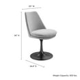 thumbnail image 5 of Lippa Swivel Dining Chair in Black Light Gray, 5 of 10