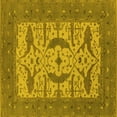 thumbnail image 1 of Ahgly Company Indoor Square Oriental Yellow Industrial Area Rugs, 3' Square, 1 of 4