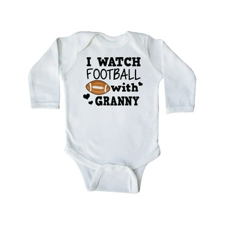 

Inktastic I Watch Football with My Granny Gift Baby Boy Long Sleeve Bodysuit