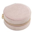 thumbnail image 1 of AMERTEER Jewelry Box Ring Storage Box Large Capacity Dustproof Zipper Closure Classified Keep Neat Anti-oxidation Round Shape Detachable Division Plate Jewelry Box, 1 of 6