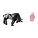 thumbnail image 5 of Figura de toro de resina moderna y jarrón de jengibre de para entrada, mesa, estante, oficina, arreglo floral, decoración para fiestas y alm, 5 of 8