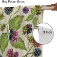 thumbnail image 5 of Watercolor Berry Curtains, Farmhouse Vintage Autumn Harvest Blackberries Fruit Leaves Blackout Window Treatments for Kitchen Cafe Bedroom, 84" W X 84" L, 5 of 5