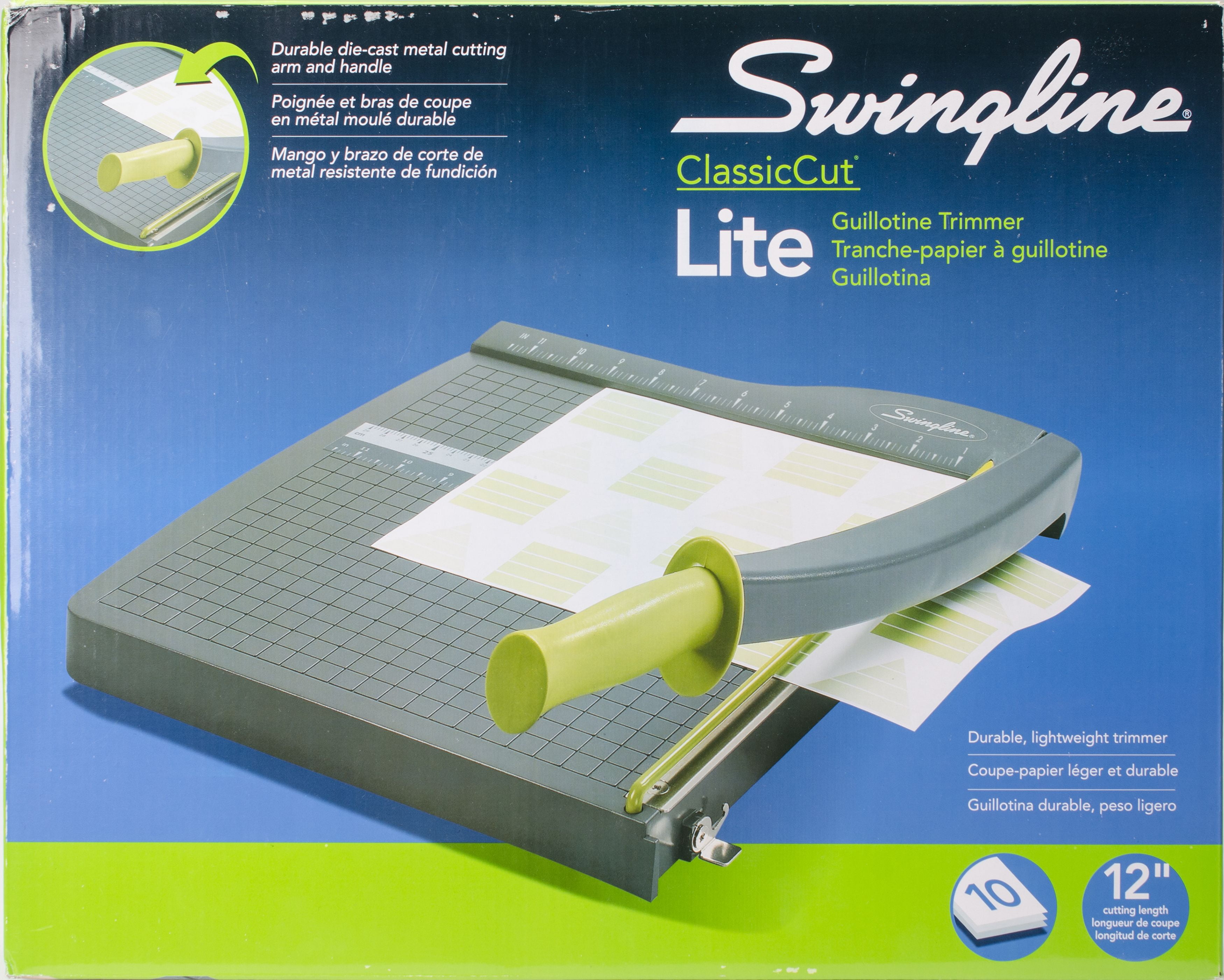  Swingline Paper Cutter, Guillotine Trimmer, 12 Cut Length, 10  Sheet Capacity, ClassicCut Lite (9312) : Office Products