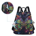 thumbnail image 5 of FORMRS Women's Travel Backpack Purse Anti-Theft Hidden Pockets Casual Shoulder Bag, Psychedelic Butterfly Pattern, 5 of 7