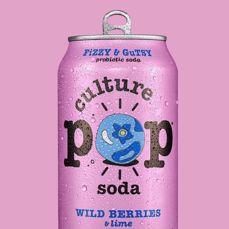 Culture Pop Soda Probiotic Wild Berries, 4pk, 12 fl oz - Walmart.com