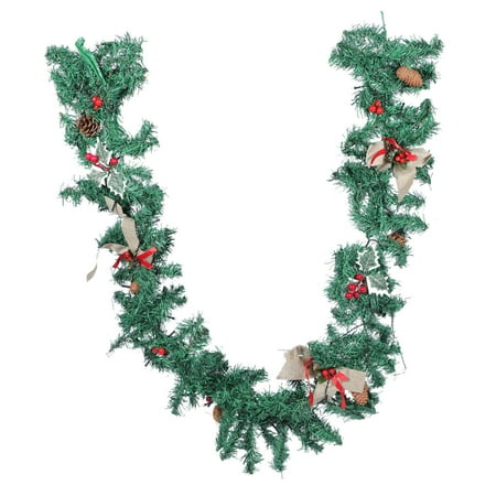 

1Pc Simulated Rattan with Light DIY Wreath Rattan Decor Xmas Layout Rattan Green