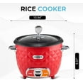 thumbnail image 6 of Courant Rice Cooker 10-Cup (Cooked) Steaming basket One-Touch Operation, Automatic Keep Warm Function, red, 6 of 8