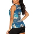 thumbnail image 3 of Haiem Starry Sky Cloud Bulldog Printed Women's Workout Tank Top, Quick-Dry Sleeveless Gym Shirt, Breathable Lightweight Athletic Top for Running, Yoga, and Casual Wear-Medium, 3 of 7
