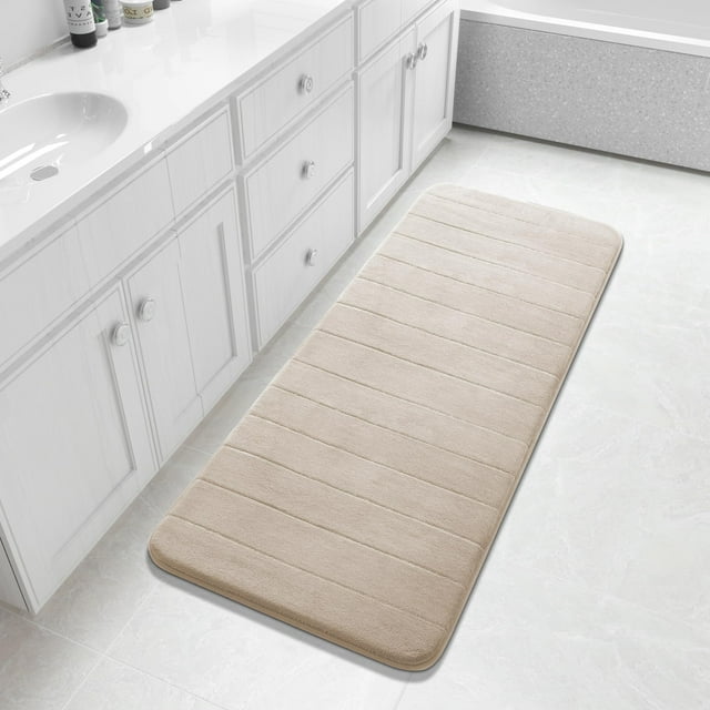Alfombra de baño Yimobra Bathroom Runner, espuma viscoelástica, 140 x 60 cm, color beige