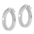 thumbnail image 2 of 14k White Gold Polished Hoop Earrings, 2 of 4