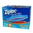 Ziploc Double Zipper Quart Freezer Bags, 216 Ct