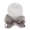Dark Gray, variant on Baby Bow Knot Turban Hat Toddler Head Wrap Cap Soft Kids Children Unisex Summer Beach Accessory, 0-3 Months, White