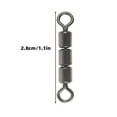 thumbnail image 3 of Reliable Swivel Connection 10Pcs 3 Roller Catfish Rig Bead Chain Swivels, 3 of 8