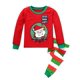 thumbnail image 1 of Conjunto de pijamas 100% de algodón para niños y niñas, ropa de dormir de 2 piezas con dibujos animados, Tops y pantalones, ropa de Navidad, 1 of 4