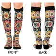 thumbnail image 4 of FORMRS Womens Knee High Socks Casual Long Thick Travel Daily Wear, 1 Pair, Colorful Floral Pattern, 4 of 6