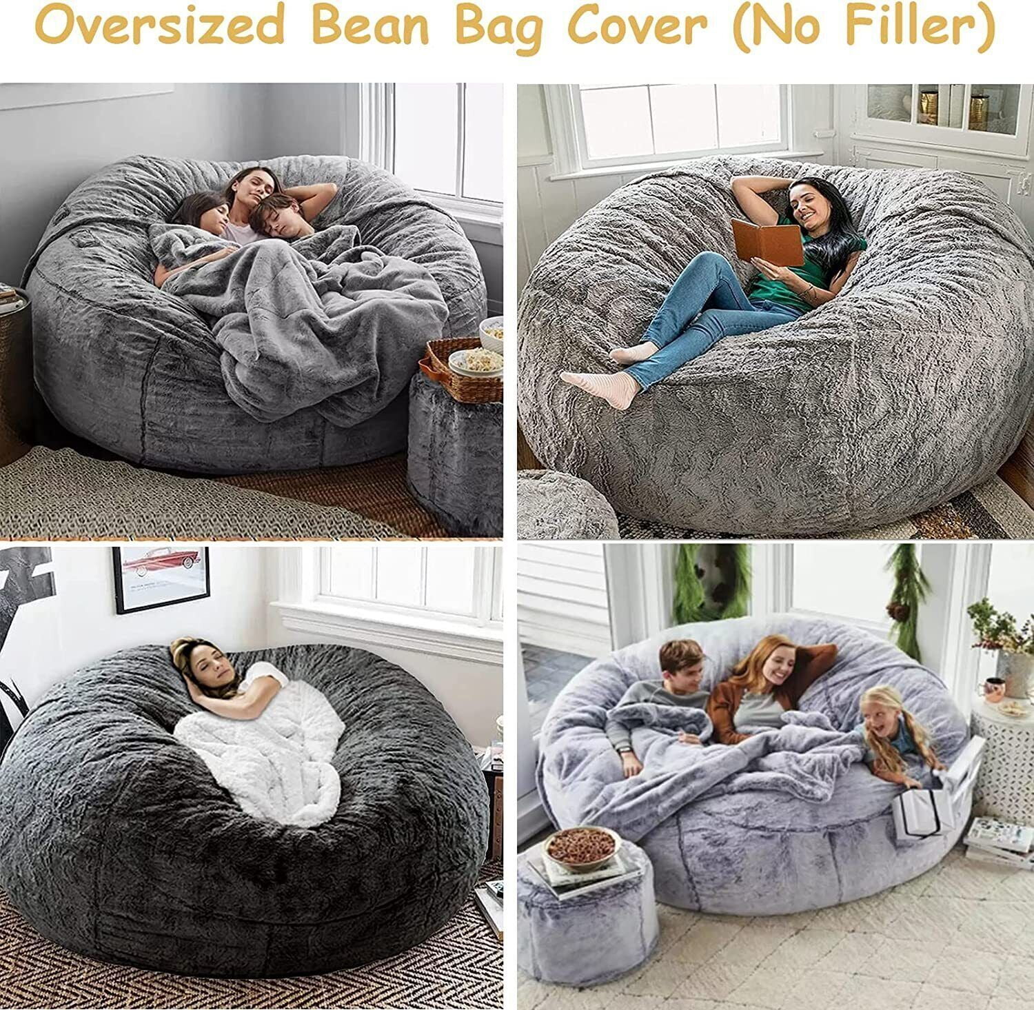 NIBHZ Bean Bag beanbag beanbag Filling Cushion Adult beanbag Giant Bean Bed  Huge beanbag Fluffy beanbag Cover Without beanbag Cushion beanbag Lazy