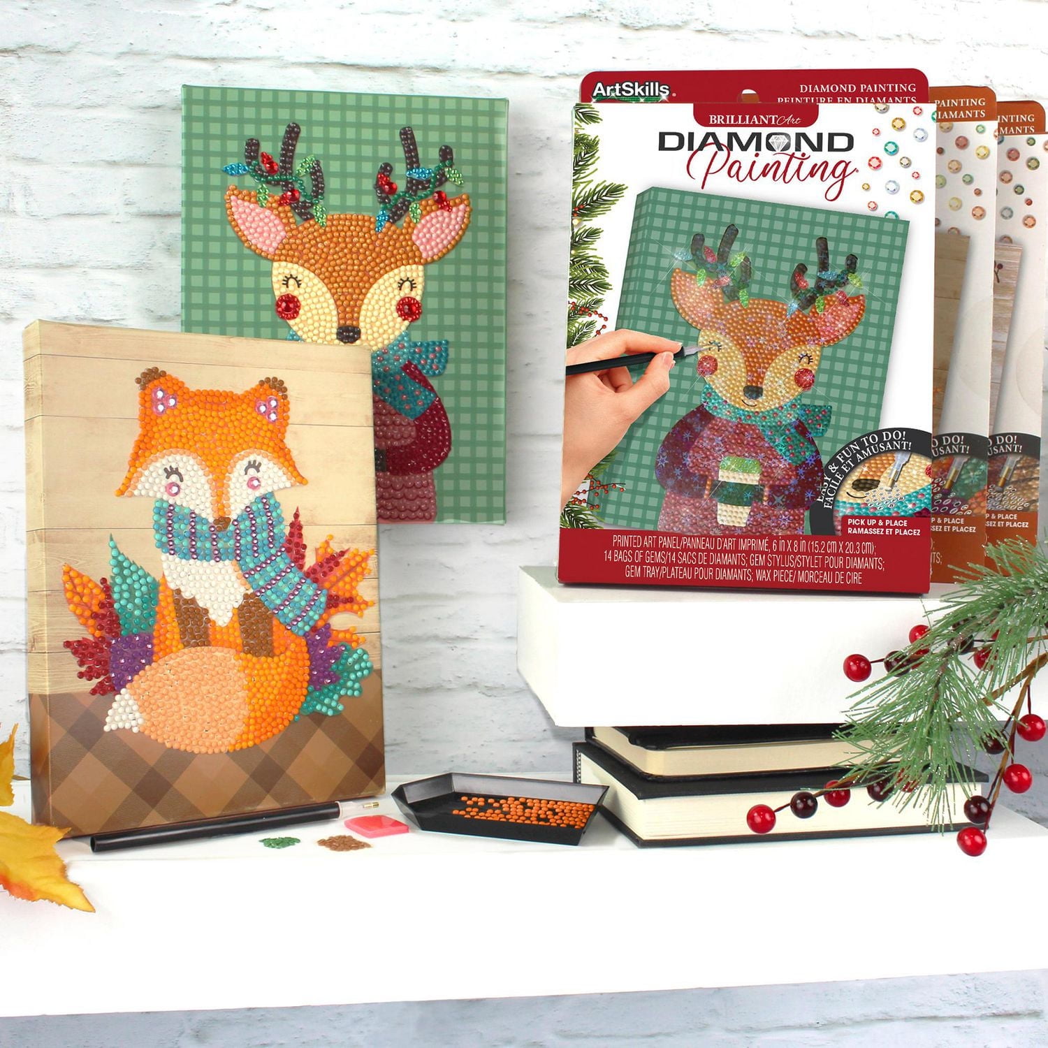 ArtSkills Peinture au diamant d’art brillant, renne Peinture en Diamants