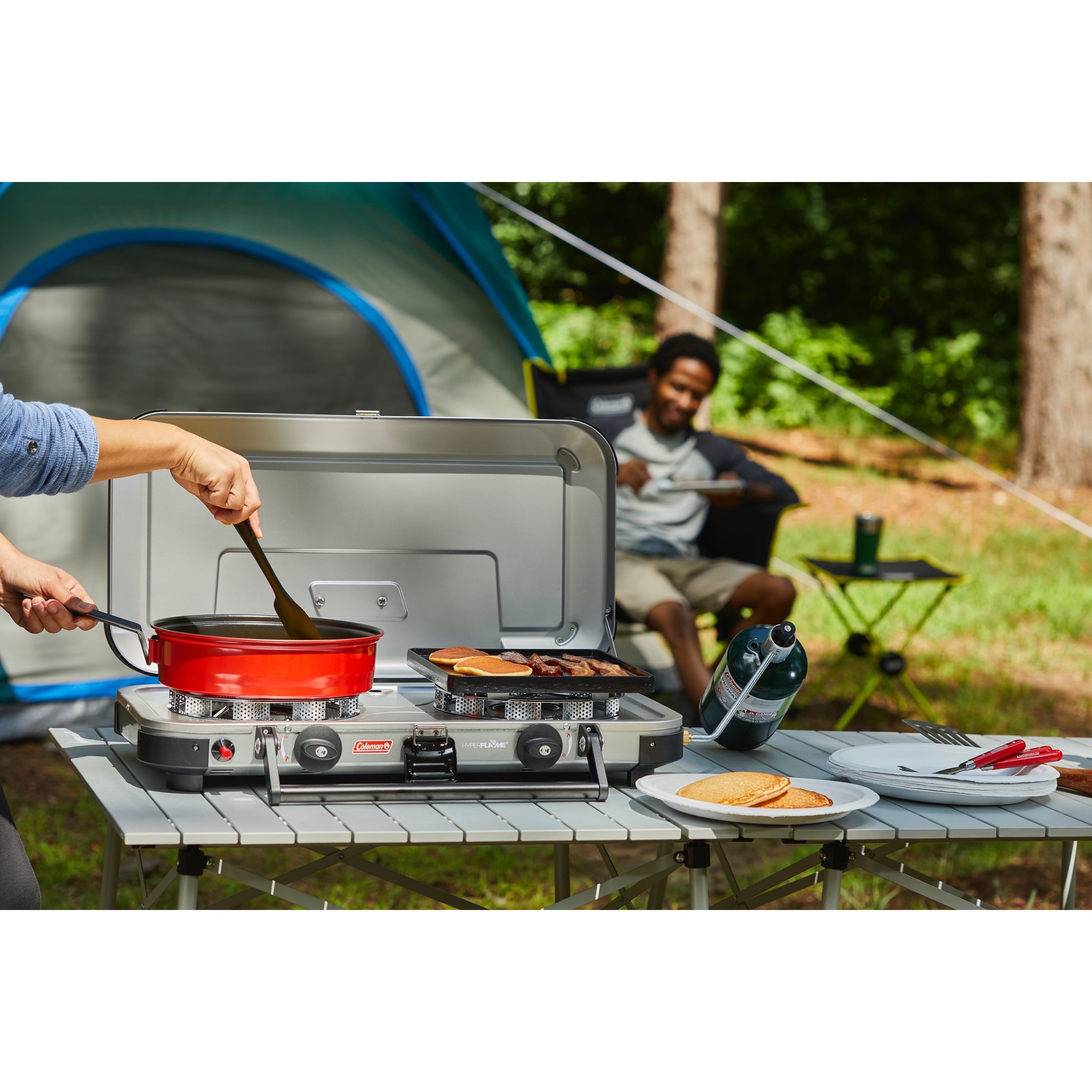 Coleman Gladiator series FyreChampion 3-IN-1 Propane Outdoor Stove,  2000020105 - Walmart.com
