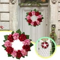 thumbnail image 2 of Canada Day Summer Non Fading Hydrangea Flower Wreath: Red And Two Color Hydrangea Flower Door Wall Decoration Heat And Suitable for Multiple Scenarios, 2 of 6