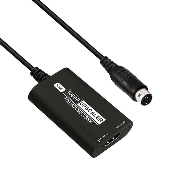 Consola convertidora compatible con HDMI 16/9 4/3 Adaptador de video HD para SEGA MD1 MD2 SNK