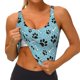 thumbnail image 3 of Fotbe Cute Dog Footprints Sujetador Deportivo Largo sin Aros para Mujer con Almohadillas y Soporte Medio, Transpirable y Absorbente, Camiseta Tipo Chaleco o Tank Top-Small, 3 of 8