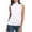 White, variant on Vivianyo HD Women's Turtleneck Side Ruched Sleeveless Slim Tank Top, Soft Stretchy Layering Camisole Vest, Women's Pink, Sizes S-5XL