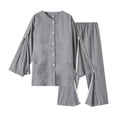 thumbnail image 2 of Ropa de enfermería postrada en cama, ropa de cuidado con cremallera, pantalones de recuperación fáciles de usar para primavera y otoño, pantalón postc XL, 2 of 8