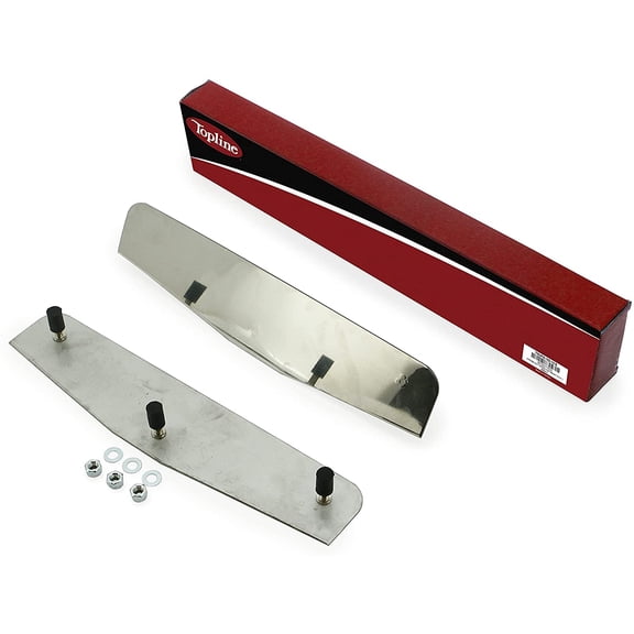 Topline Products TMUFW-152-1206 | 2" x 24" Stainless Steel Top Anti-Sail Mud Flap Weight | Industrial Strength | Rust Resistant | For Heavy Duty Trucks / Semis / Trailers (Pair)