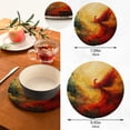 thumbnail image 3 of Wobogo Fire Phoenix Patterns Trivets Potholders Set of 2 Cotton Woven Round Hot Plate Mats for Hot Dishes Bowls Teapots, 3 of 7