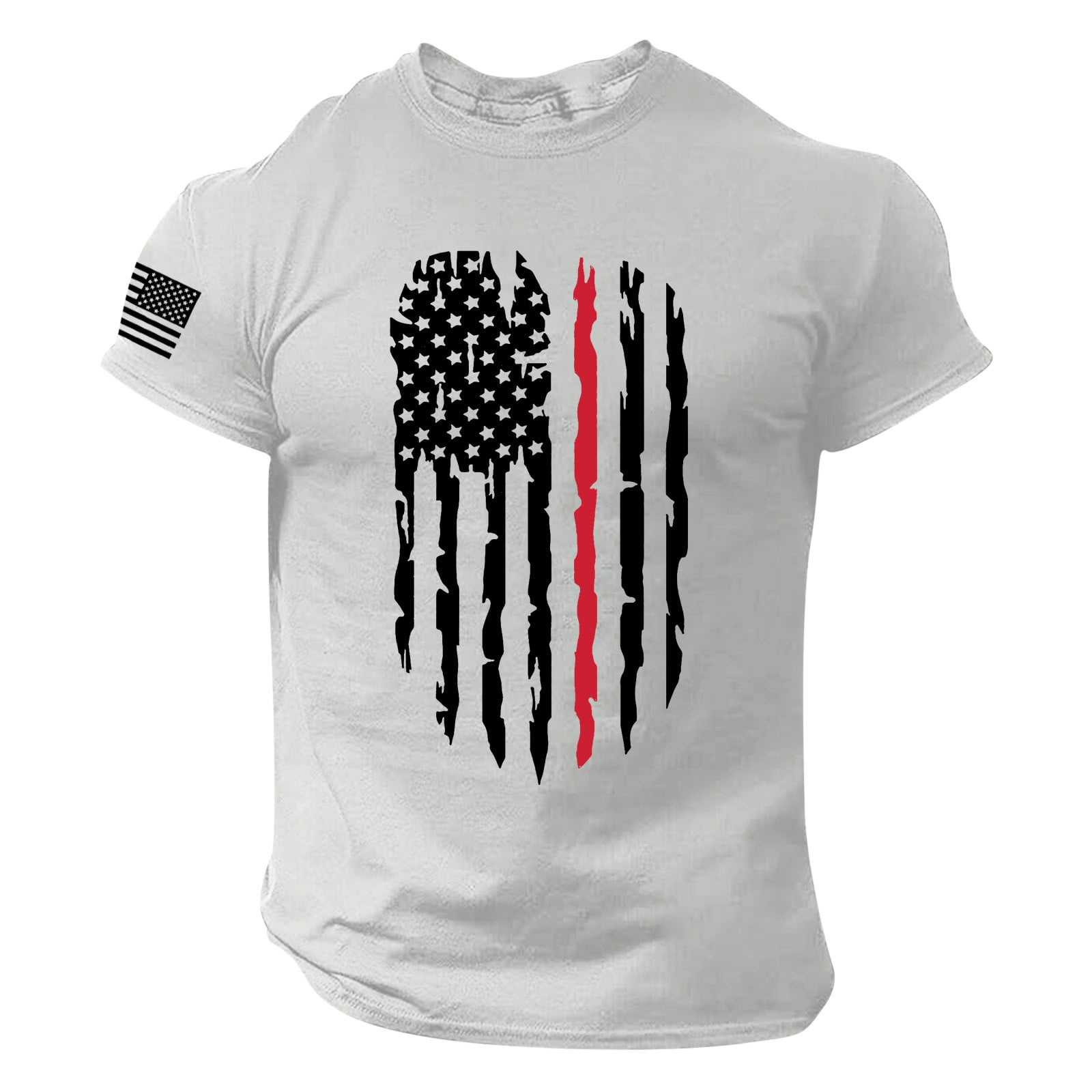 Mens 4th of July Shirt, Mens T-Shirts, USA Flag T- Shirts Short Sleeve American Vintage T shirts Shirts For Men(Grey,L) - Walmart.com