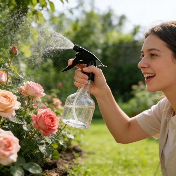 8.45 Oz Plastic Spray Bottle with Black Trigger, Adjustable Nozzle for Indoor And Outdoor Plants