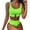 Green, variant on VerPetridure Women's Buckle Bikini Set High Waisted Swimsuits Solid Sexy Two Piece Bathing Suits for Women Tummy Control Swimwear