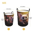 thumbnail image 3 of Rateoe Adorable Fluffy Bat Pattern Round Laundry Hamper Basket, Tall Hamper Basket for Blanket Storage, Nursery Clothes Hamper for Laundry in Bedroom and College Dorm-, 3 of 6