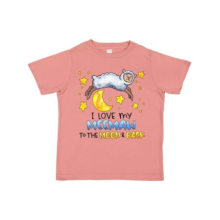 

Inktastic I Love my Meemaw to the Moon and Back Cute Sheep Gift Toddler Boy or Toddler Girl T-Shirt