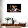 thumbnail image 3 of Elephant Stock Sad Bulldog Wall Art - Horizontal Canvas Wall Art - Living Room Wall Decor - Animal Canvas - Black And Orange Decor - 30" x 20", 3 of 8