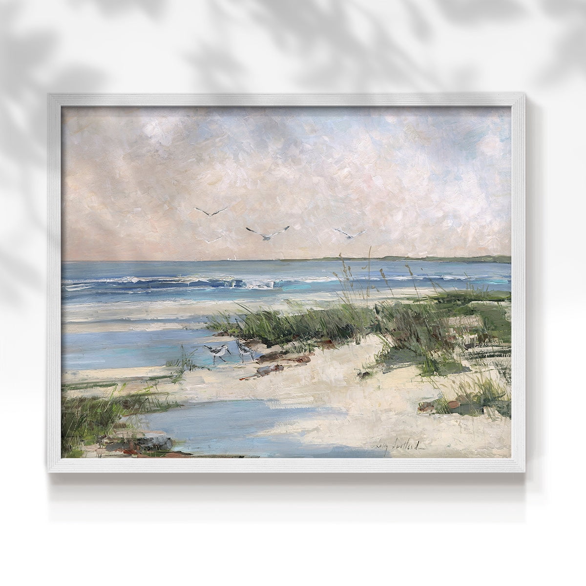 Soft Morning Sea by Sally Swatland - Restickable Framed Giclée Print
