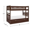 thumbnail image 5 of Lexicon Rowe Wood Twin over Twin Bunk Bed with Storage Boxes in Dark Cherry, 5 of 5