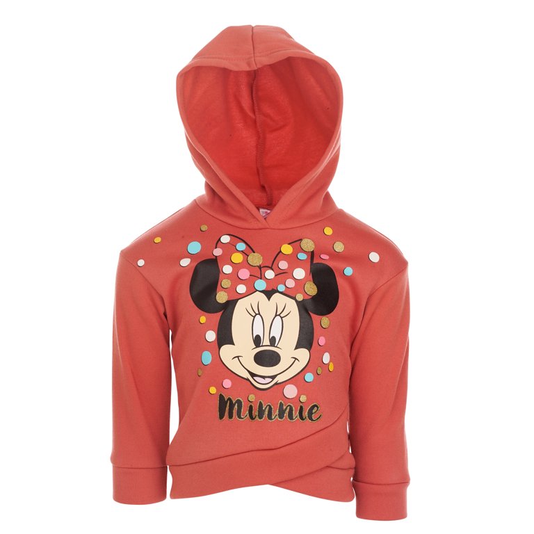 Disney Minnie Mouse Toddler Girls Fleece Hoodie And