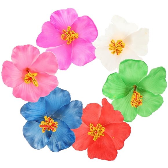 HINTRMENT 6Pcs Colourful Flowers Hair Clips Flower Shape For Women Appointment Assorted Color