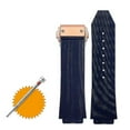 thumbnail image 1 of Correa De Reloj Para Hublot Big Bang Silicona 25 * 19 Mm Correa De Reloj Impermeable Para Hombres Accesorios De Reloj De Cadena Pulsera De Goma-Azul A Negro, 1 of 4