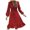 Red, variant on !Herrnalise Women's V Neck polka dots dress Fashion Long Sleeve Print Ladies Holiday Outing Long Dress S-2XL