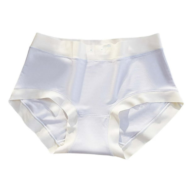 Ropa interior sin costuras con entrepierna de seda para mujer, talle medio: transpirable, sin líneas visibles, tallas L-XXL