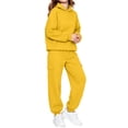 thumbnail image 5 of Piuwrlz Kids 2-Piece Hoodies Outfits Sets,Girls Cotton Sweatshirt Pants Fashion Set Yellow Size 9-10 Years, 5 of 8