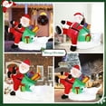 thumbnail image 3 of Firstness 7ft Christmas Inflatable, Santa and Dog Inflatable with LED Lights for Christmas Holiday Outdoor Yard Decorations, 3 of 8